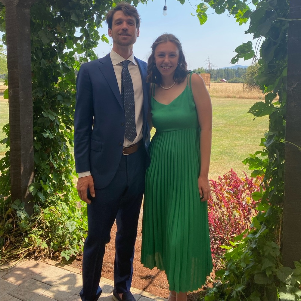 Green Sezane dress